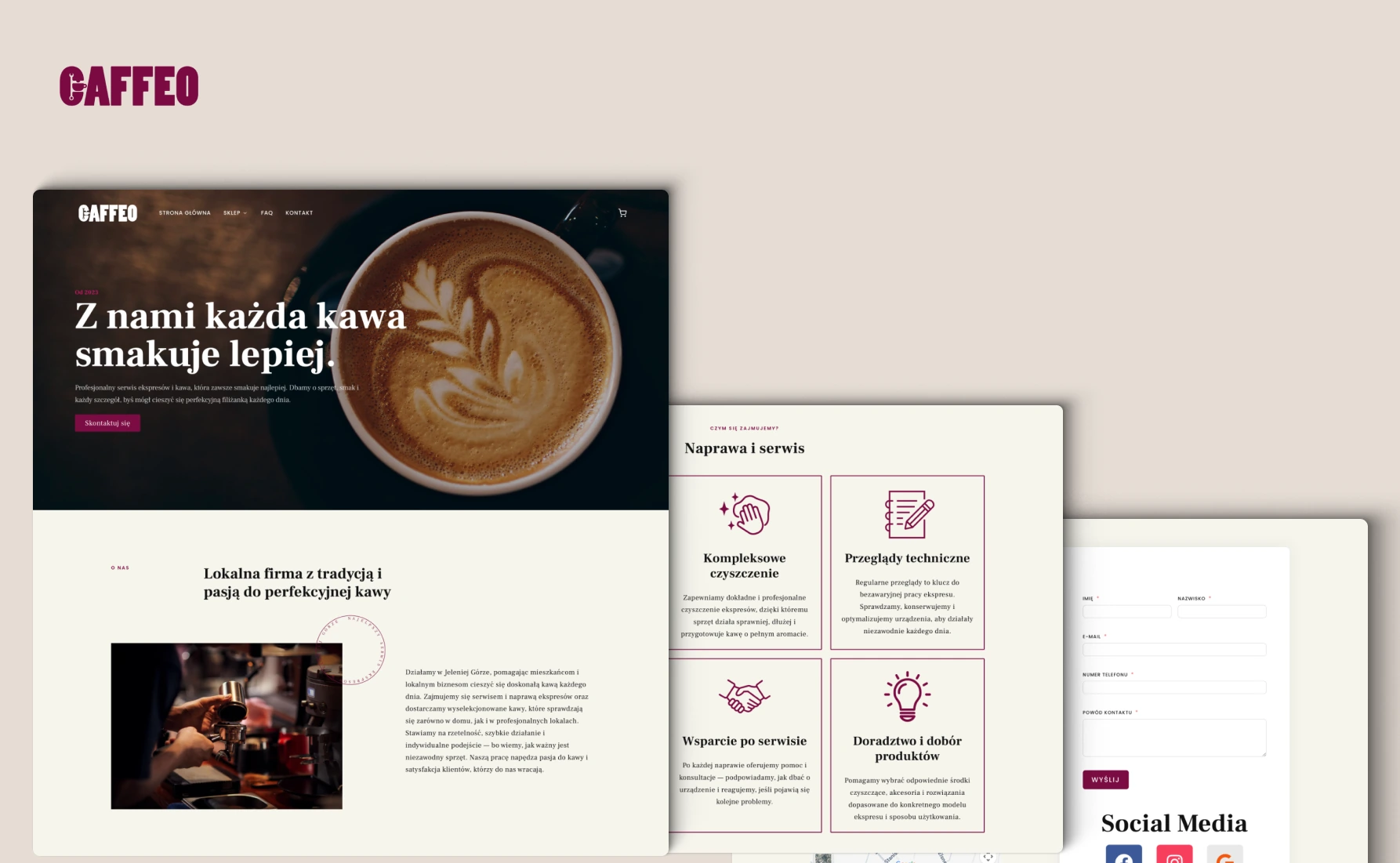 Caffeo Sklep i Blog Realizacja